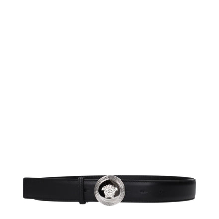 Versace Black Leather Belt