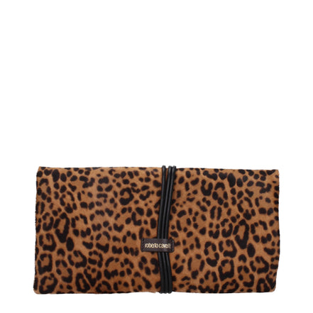 Geantă clutch Roberto Cavalli din păr de cal maro