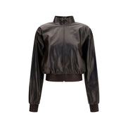 Gucci Bomber Maro din Piele de Miel