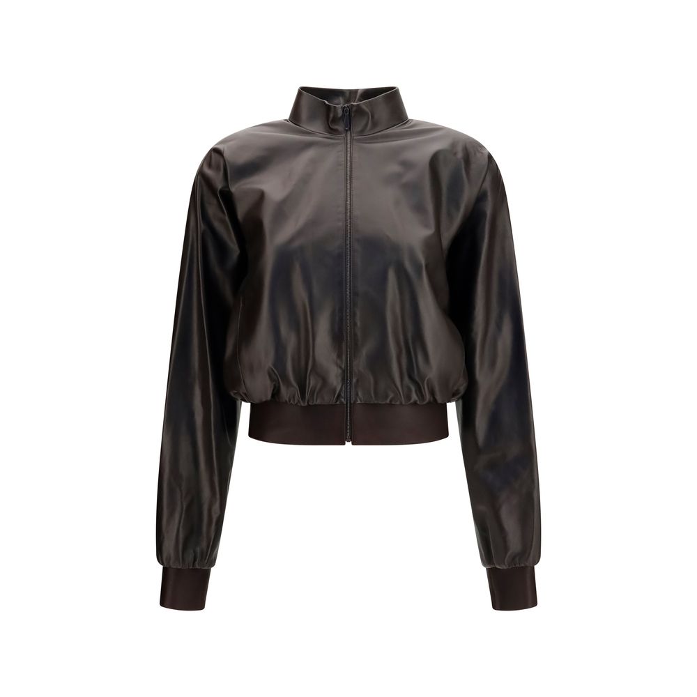 Gucci Bomber Maro din Piele de Miel