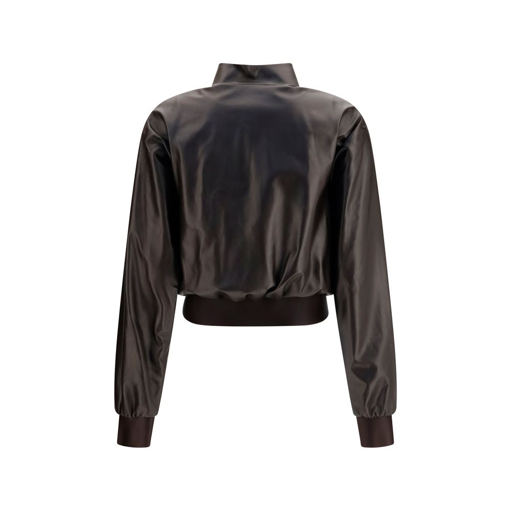 Gucci Bomber Maro din Piele de Miel
