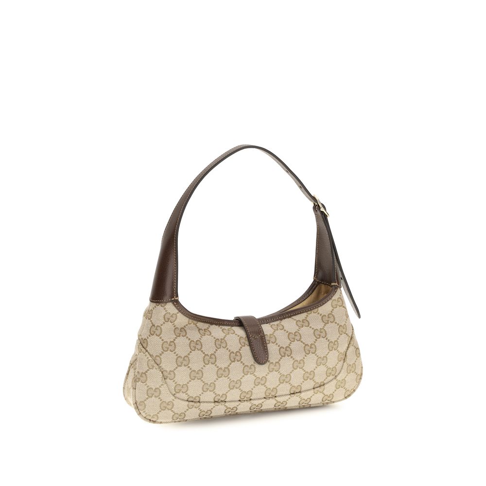 Gucci Geantă de Umăr Bej din Material Textil