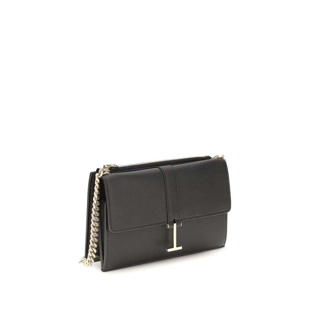 Tom Ford Geantă de Umăr Neagră din Piele de Vițel