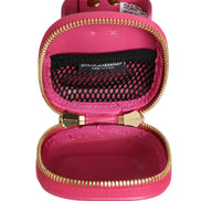 Dolce & Gabbana Pink Calf Leather DG Logo Multifunctional Kit Bag