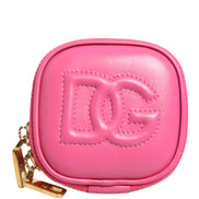 Dolce & Gabbana Pink Calf Leather DG Logo Multifunctional Kit Bag