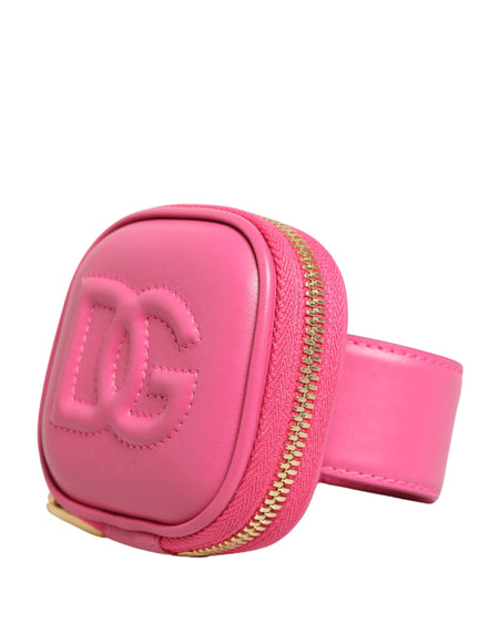 Dolce & Gabbana Pink Calf Leather DG Logo Multifunctional Kit Bag