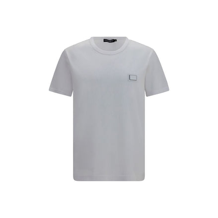 Tricou alb din bumbac Dolce & Gabbana