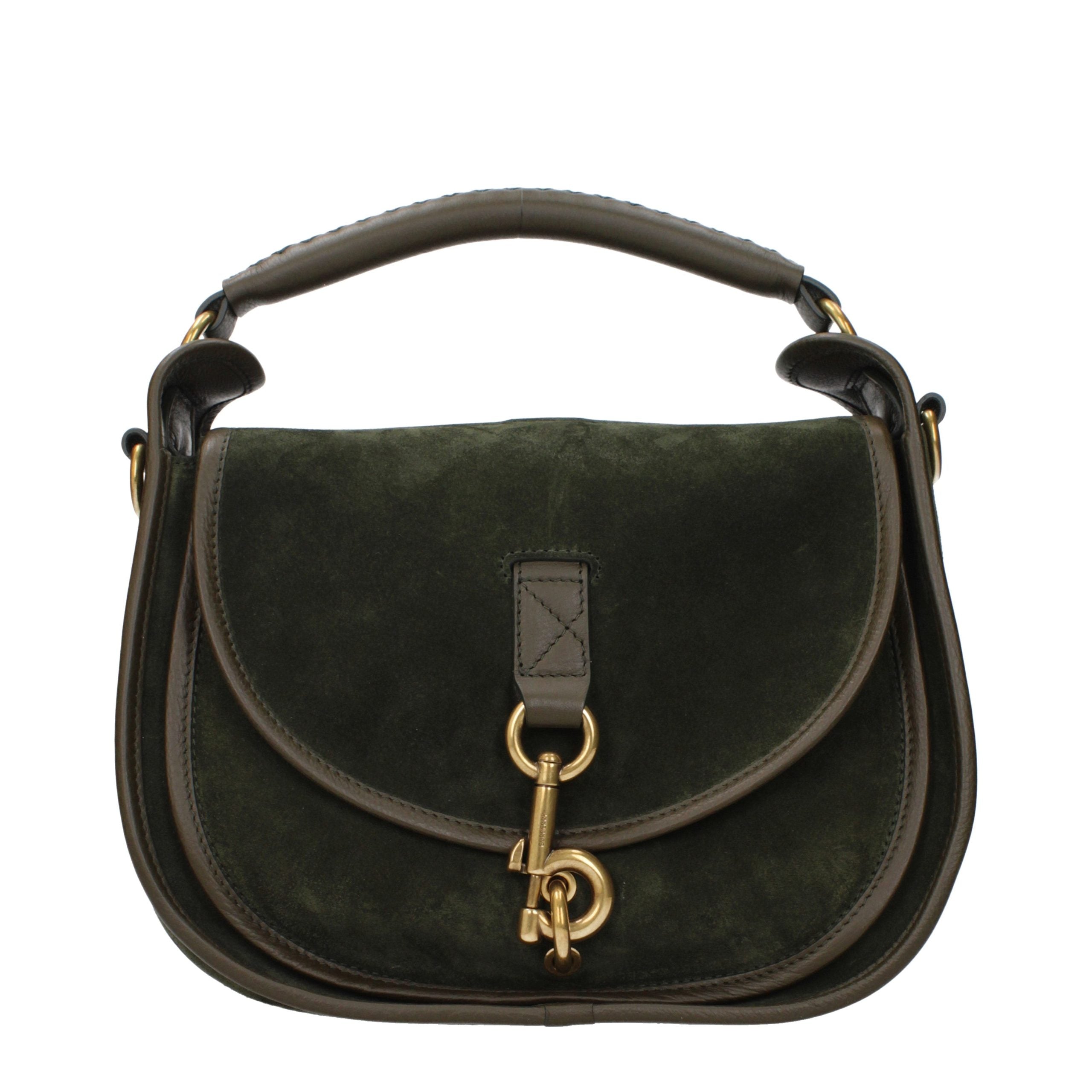 Geantă de mână Burberry din piele verde