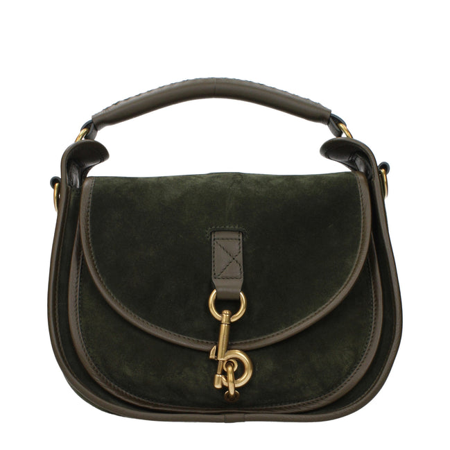 Geantă de mână Burberry din piele verde