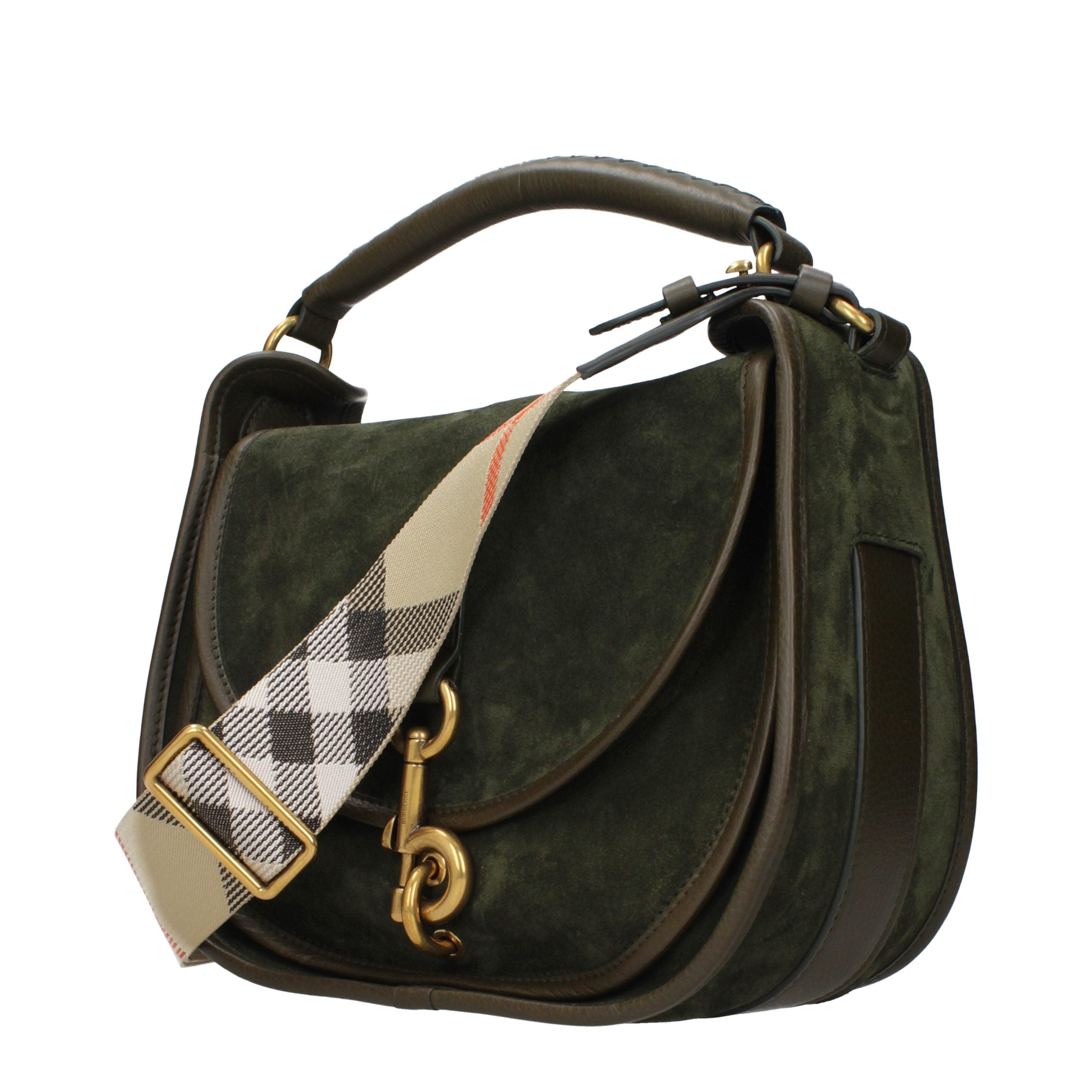 Geantă de mână Burberry din piele verde