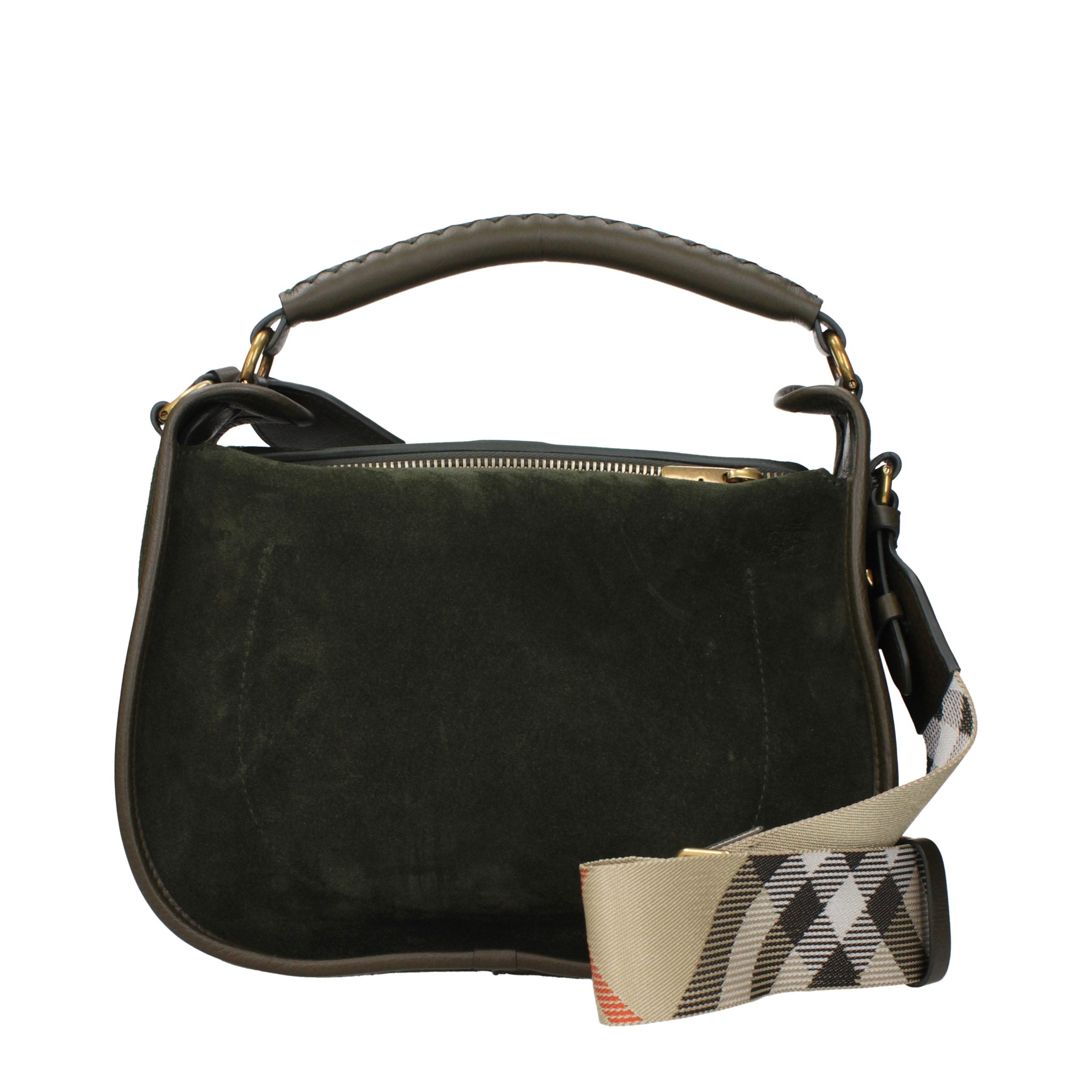 Geantă de mână Burberry din piele verde