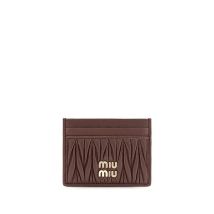 Miu Miu Portofel Bordeaux din Piele de Miel
