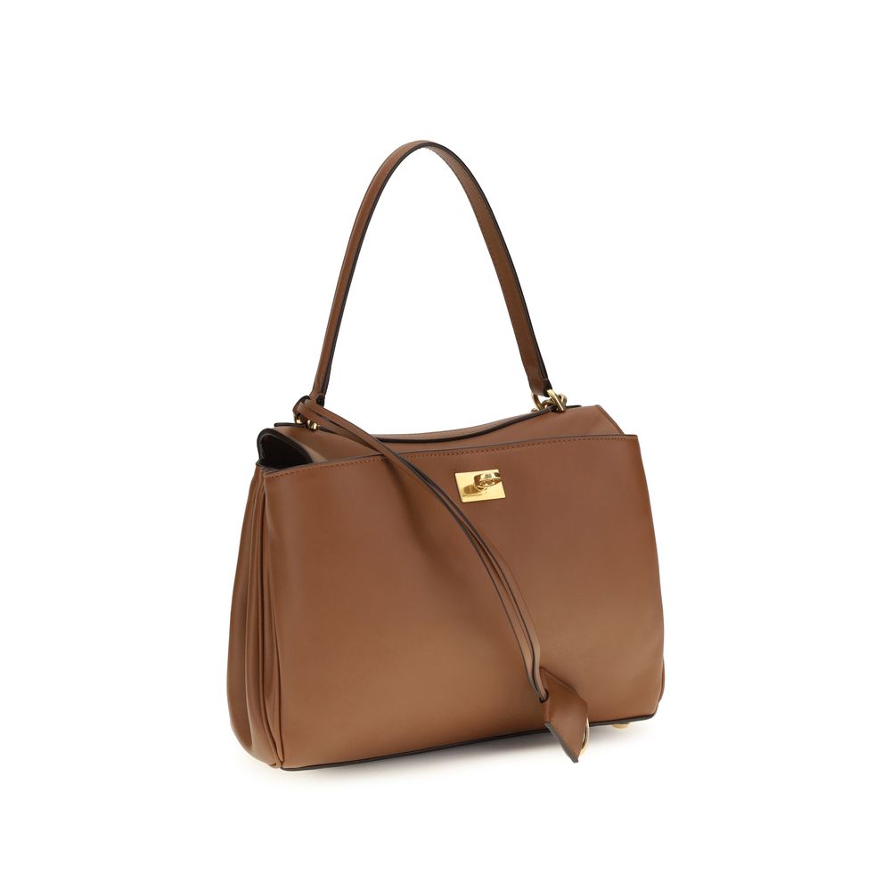 Balenciaga Geantă de Umăr Maro din Piele
