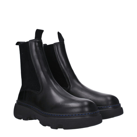 Ghete Ankle Burberry din Piele Neagră