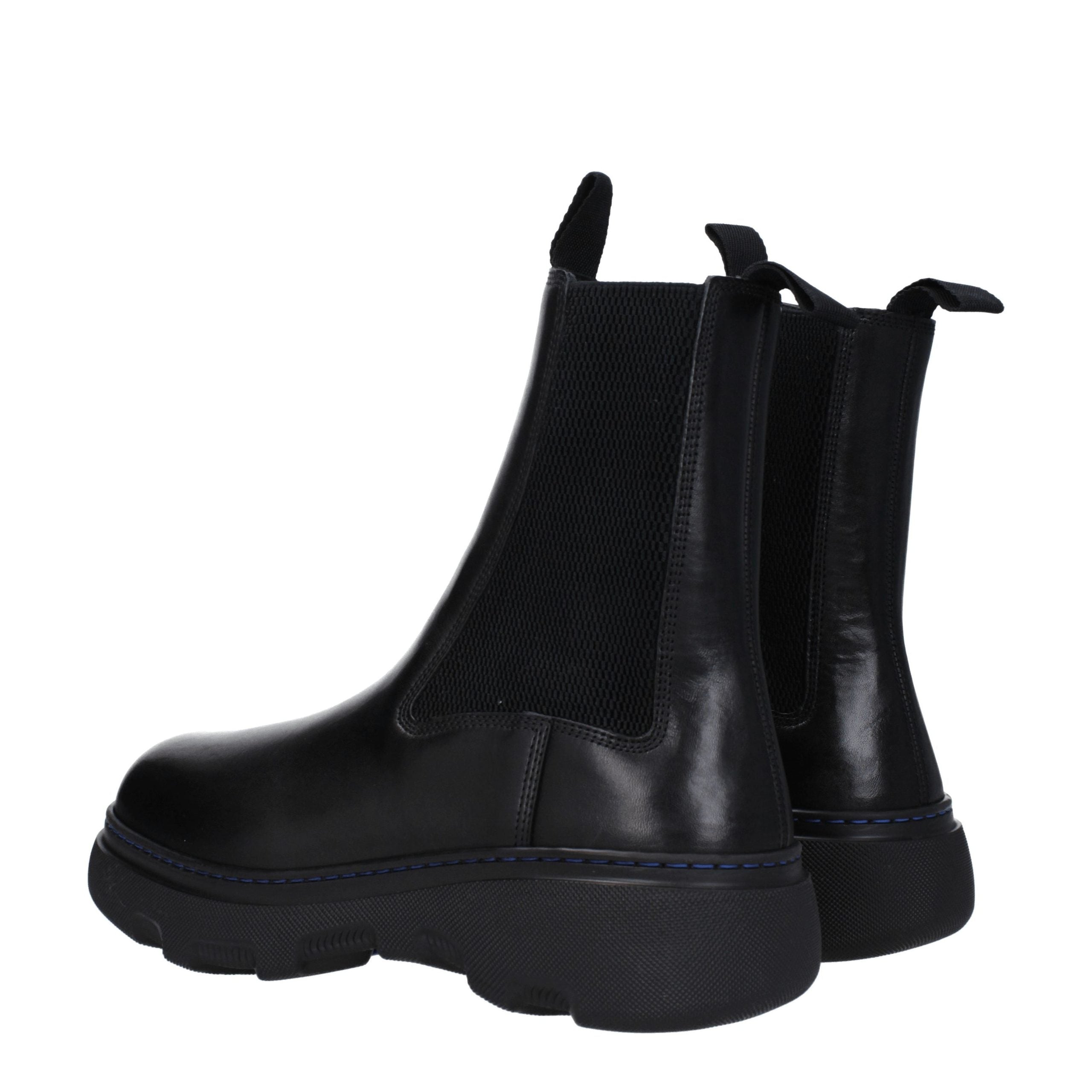 Ghete Ankle Burberry din Piele Neagră