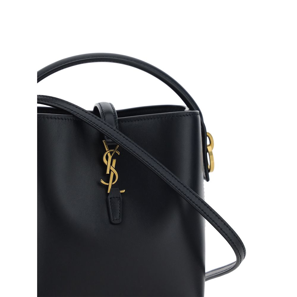 Saint Laurent Black Calf Leather Shoulder Bag