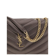 Saint Laurent Gray Lambskin Shoulder Bag