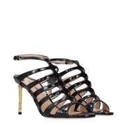Tom Ford Black Leather Stiletto Heel Sandals