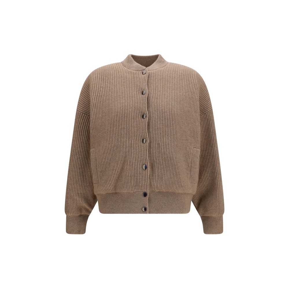 Brunello Cucinelli Bomber Bej din Caşmir