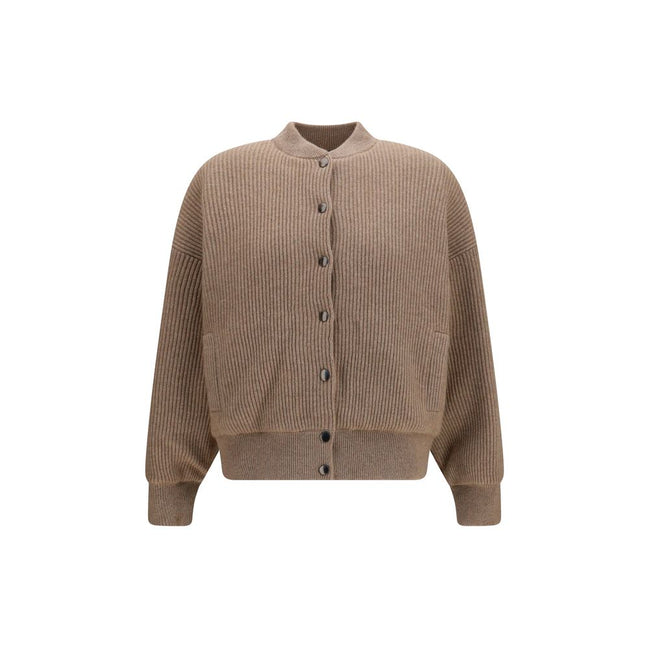 Brunello Cucinelli Bomber Bej din Caşmir