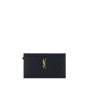 Saint Laurent Portofel Negru din Piele de Vițel