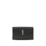 Saint Laurent Portofel Negru din Piele