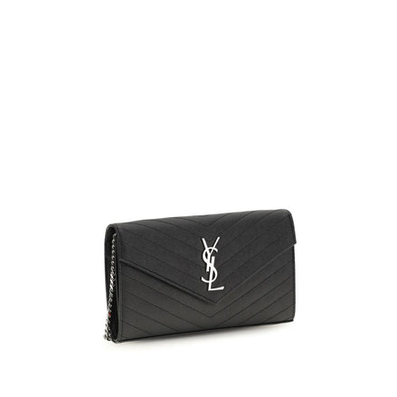 Saint Laurent Portofel Negru din Piele