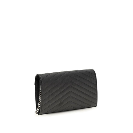 Saint Laurent Portofel Negru din Piele