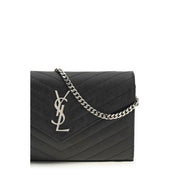 Saint Laurent Portofel Negru din Piele