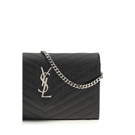 Saint Laurent Portofel Negru din Piele