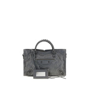 Balenciaga Geantă de Umăr Gri din Piele de Miel