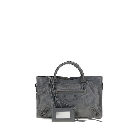 Balenciaga Geantă de Umăr Gri din Piele de Miel