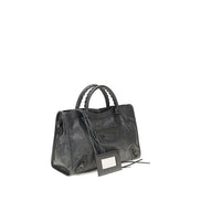 Balenciaga Geantă de Umăr Gri din Piele de Miel