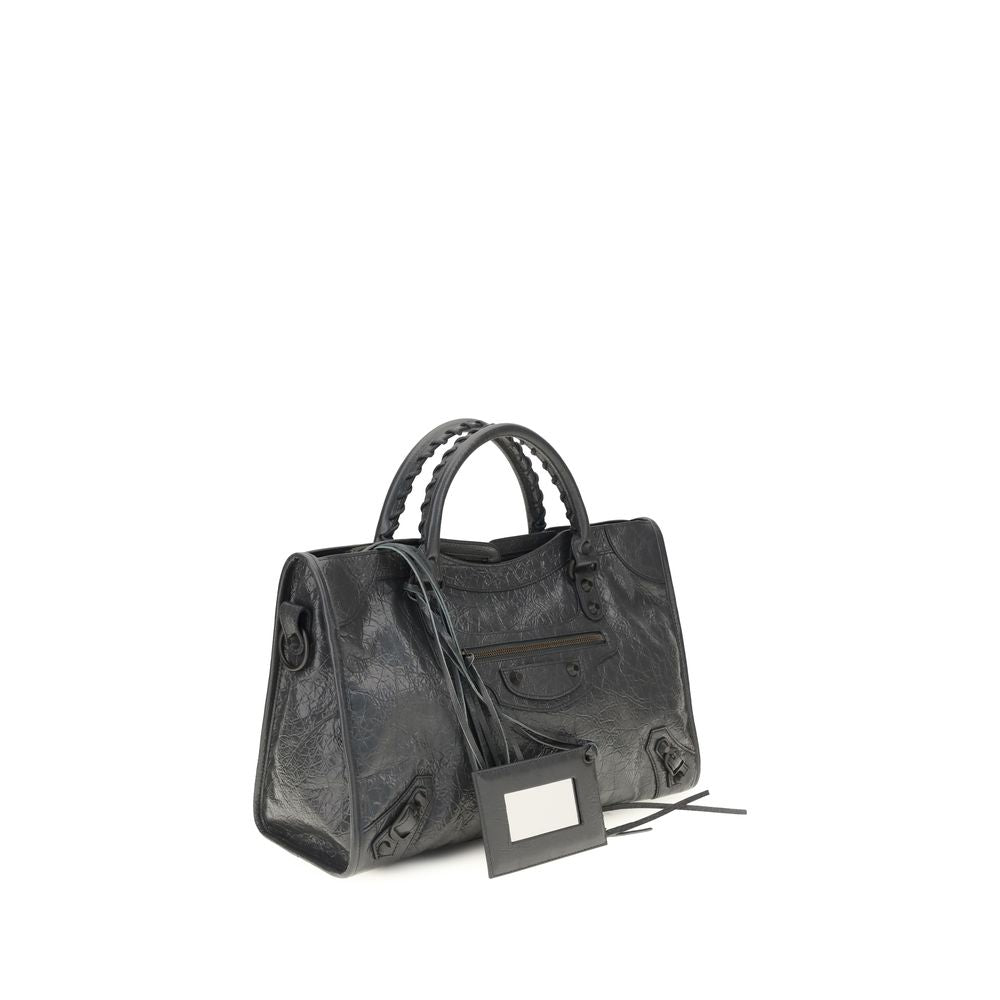 Balenciaga Geantă de Umăr Gri din Piele de Miel