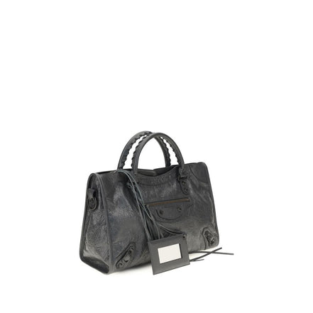 Balenciaga Geantă de Umăr Gri din Piele de Miel