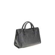 Balenciaga Geantă de Umăr Gri din Piele de Miel