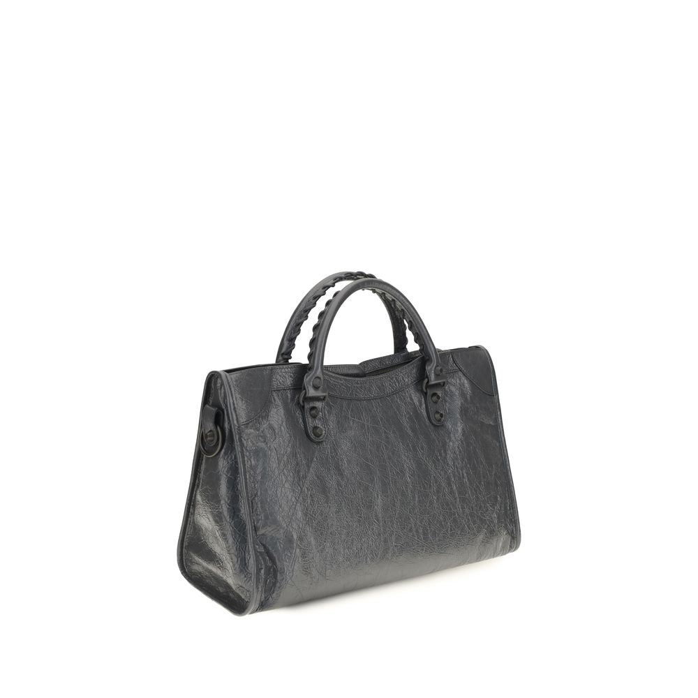 Balenciaga Geantă de Umăr Gri din Piele de Miel