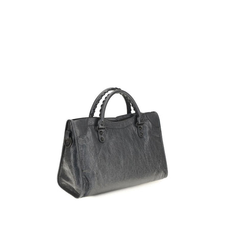 Balenciaga Geantă de Umăr Gri din Piele de Miel