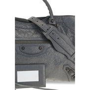 Balenciaga Geantă de Umăr Gri din Piele de Miel