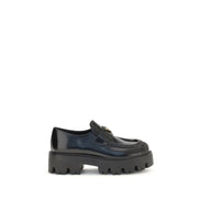 Prada Black Calf Leather Slip-On Loafers