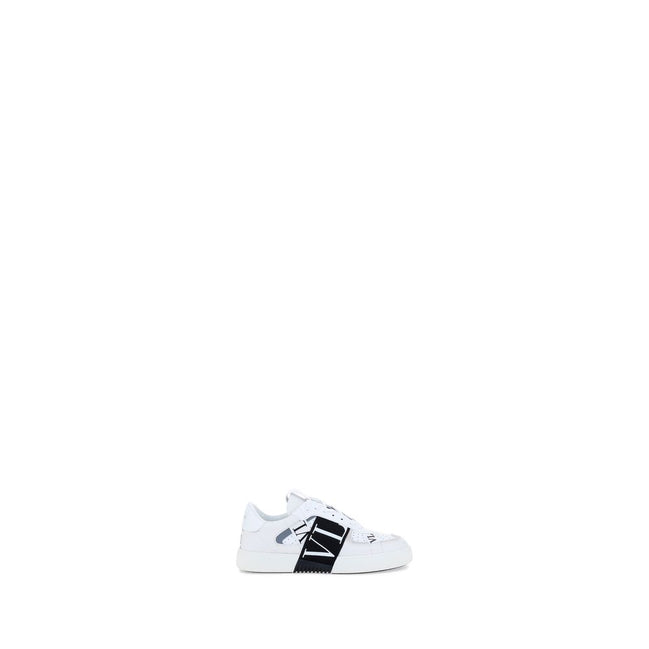 Valentino Garavani White Calf Leather Athletic Sneakers