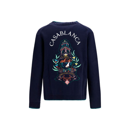 Casablanca Cardigan Albastru din Lână