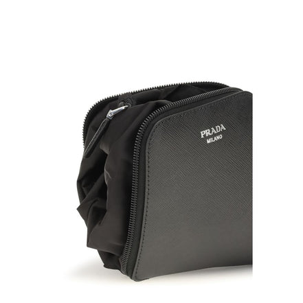 Prada Black Calf Leather Shoulder Bag