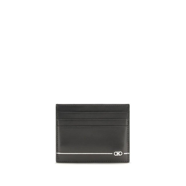 Ferragamo Black Calf Leather Wallet