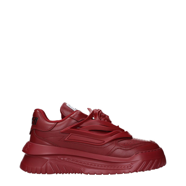 Sneakers chunky Versace roșii din piele