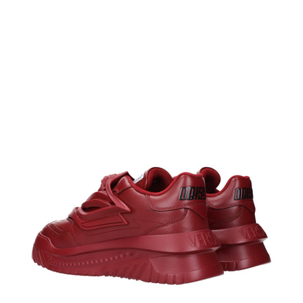 Sneakers chunky Versace roșii din piele