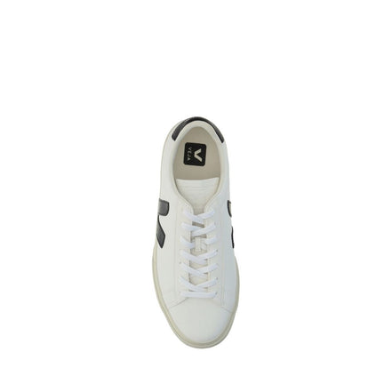 Veja White Calf Leather Low Top Sneakers