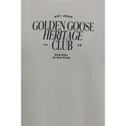 Tricou Golden Goose alb din bumbac