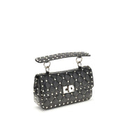 Valentino Garavani Black Lambskin Shoulder Bag