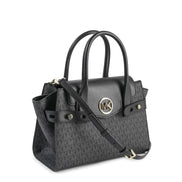 Geantă satchel Michael Kors neagră din PVC